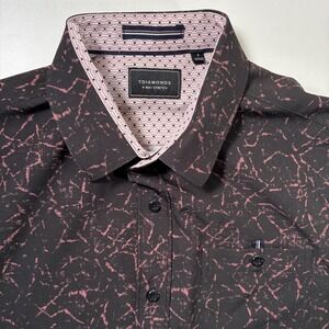 7Diamonds Timeless Melody Shirt Small Black Abstract 4-Way Stretch Performance